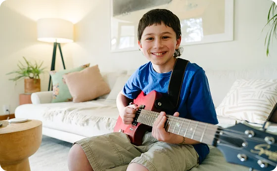 Student with his guitar